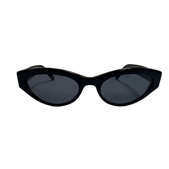 Charlotte Mercy Oval Cat Eye Sunglasses in Black main image 6